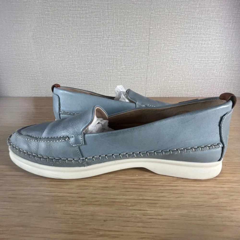 Pikolinos Mens Leather Loafers Blue Hand Stitched Spanish Comfort Shoes EU 41